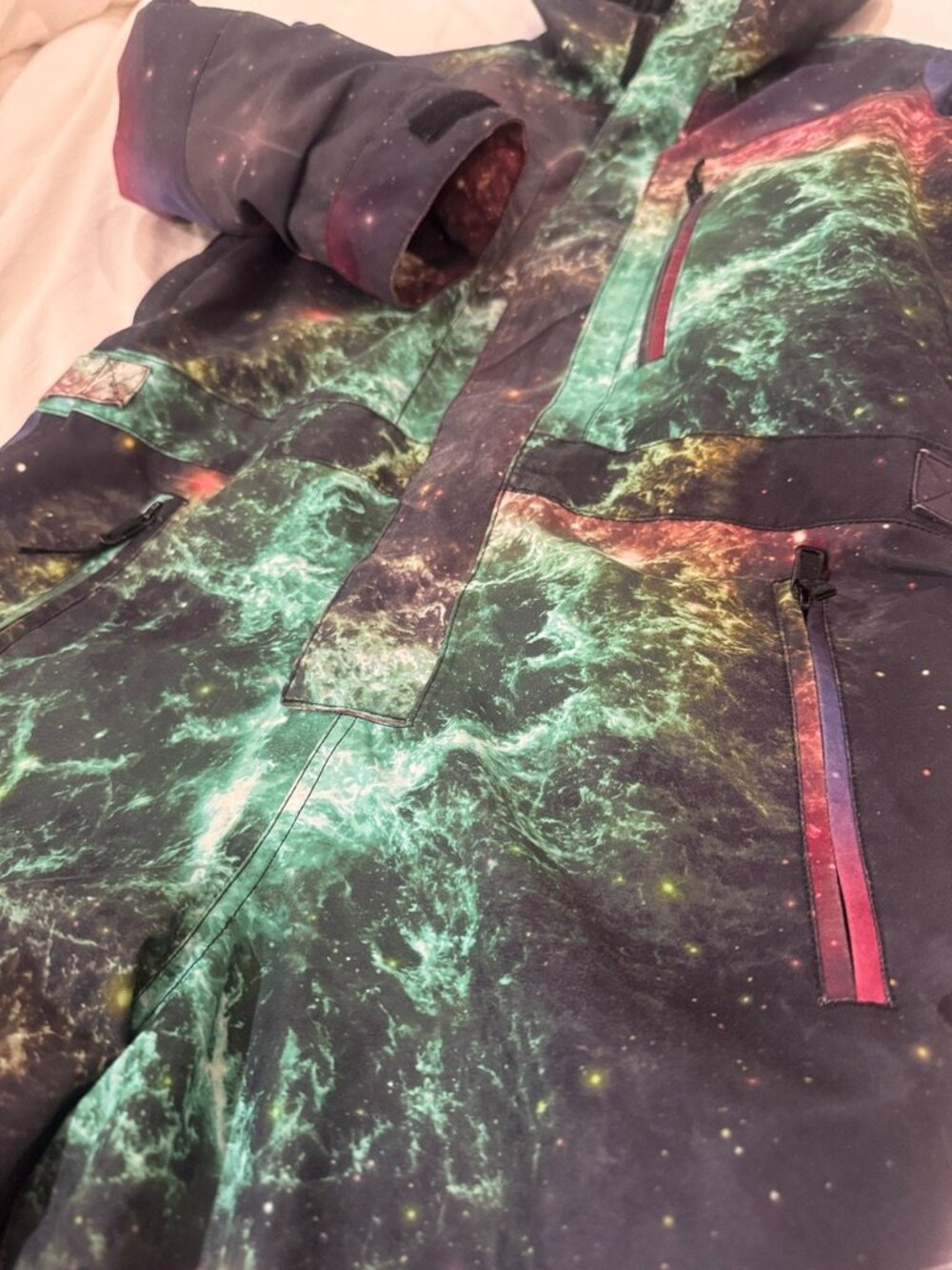 Burton Kids Galaxy Space Print One Piece Snowsuit Sz 10 (M) - Picture 13 of 16
